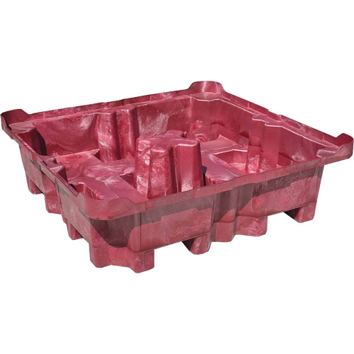 4-Drum Ultra-Spill King&reg; Drum Spill Pallet, 85 US gal. Spill Capacity, 51" x 51" x 17.5" Ontario Packaging