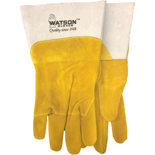 Gants de soudure robustes, Cuir fleur de ch&egrave;vre/Cuir de vache refendu, Taille Moyen Ontario Packaging