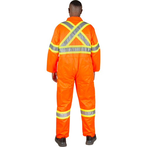 Unlined Safety Coveralls, Small, High Visibility Orange Ontario Packaging
