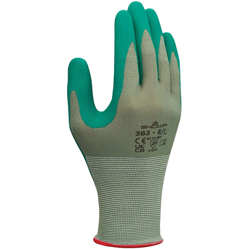 383 Biodegradable Working Gloves, 6/Small, Nitrile Coating, 13 Gauge, Polyester Shell Ontario Packaging