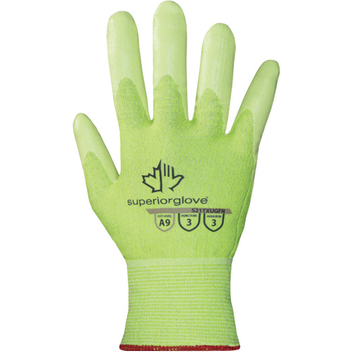 Gants haute visibilit&eacute; r&eacute;sistants &agrave; la coupe S21TXUGFN, Taille 5/2T-petit, Calibre 21, Rev&ecirc;tement Nitrile, Enveloppe en TenActiv, ASTM ANSI niveau A9 Ontario Packaging