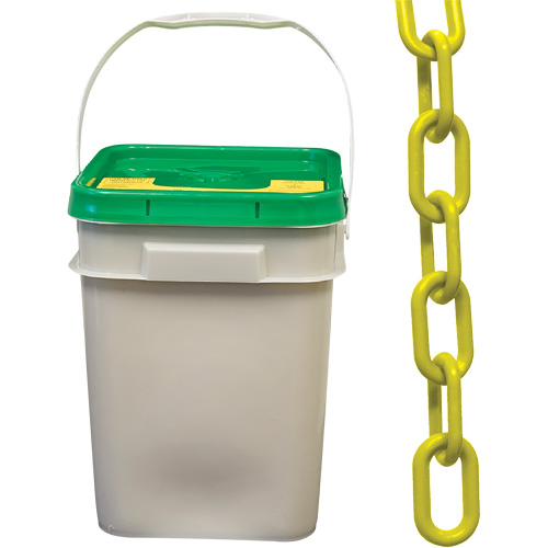 Heavy-Duty Plastic Safety Chain, Yellow Ontario Packaging