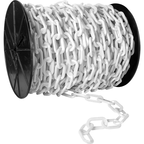 Heavy-Duty Plastic Safety Chain, Orange, 2" Link, 120' Length Ontario Packaging