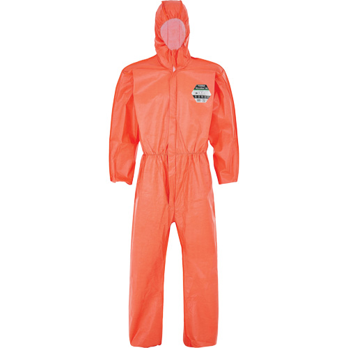 MicroMax&reg; NS Coverall with Elastic Hood, Cuffs, Waist & Ankles, Small, Orange, Microporous Ontario Packaging