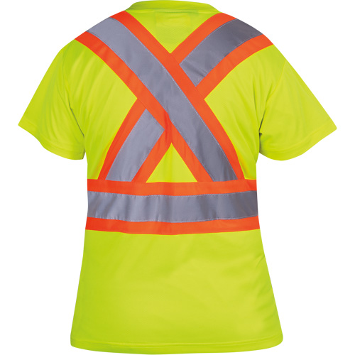 6949 T-shirt de s&eacute;curit&eacute; en il-de-perdrix pour femme, Polyester, T-petit, Jaune lime haute visibilit&eacute; Ontario Packaging