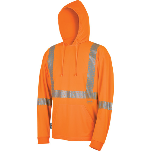 6964 Bird's-Eye Safety Hoodie, Small, High Visibility Orange Ontario Packaging