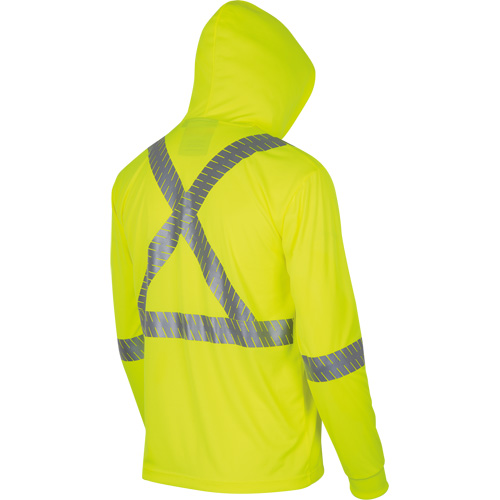 6965 Bird's-Eye Safety Hoodie, Small, High Visibility Lime-Yellow Ontario Packaging