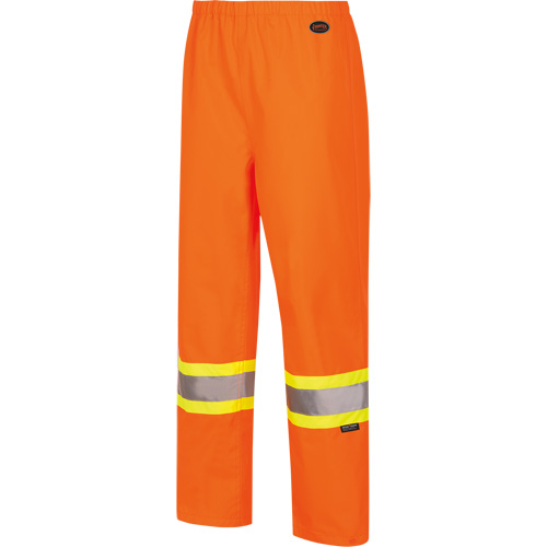 5627W Pantalon &agrave; bavette imperm&eacute;able pour femmes, Polyester/Polyur&eacute;thane, T-petit, Orange haute visibilit&eacute; Ontario Packaging