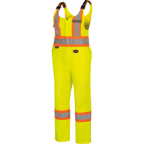 6000W Women's High-Visibility Traffic Safety Overalls, Polyester, X-Small, High Visibility Lime-Yellow Ontario Packaging