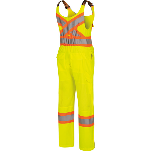 6000W Women's High-Visibility Traffic Safety Overalls, Polyester, X-Small, High Visibility Lime-Yellow Ontario Packaging