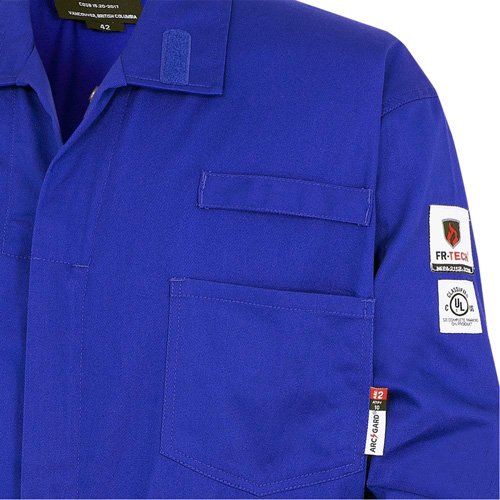 7779T FR-Tech&reg; 88/12 Arc Rated Flame Resistant Coveralls, Size 40 (Tall), Royal Blue, 10 cal/cm² Ontario Packaging