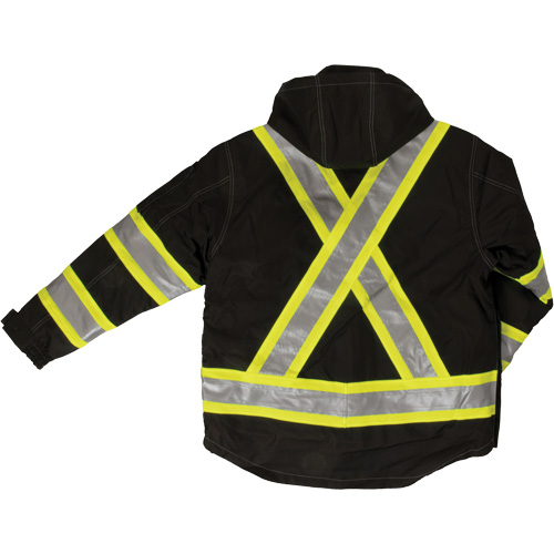 Manteau de s&eacute;curit&eacute; 4-en-1 en tissu ind&eacute;chirable, Polyester, Noir, Petit Ontario Packaging