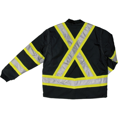 Manteau de s&eacute;curit&eacute; 4-en-1 en tissu ind&eacute;chirable, Polyester, Noir, Petit Ontario Packaging