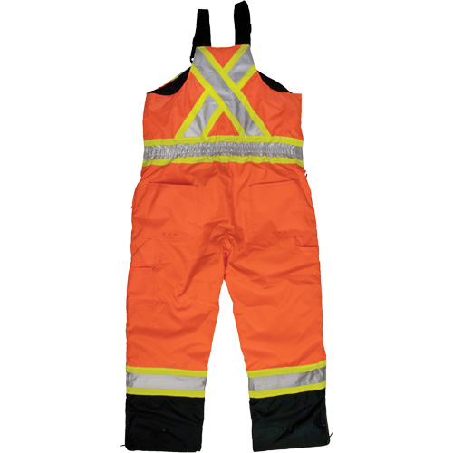 Ripstop Insulated Safety Bib Overall, Polyester, X-Small, High Visibility Orange Ontario Packaging