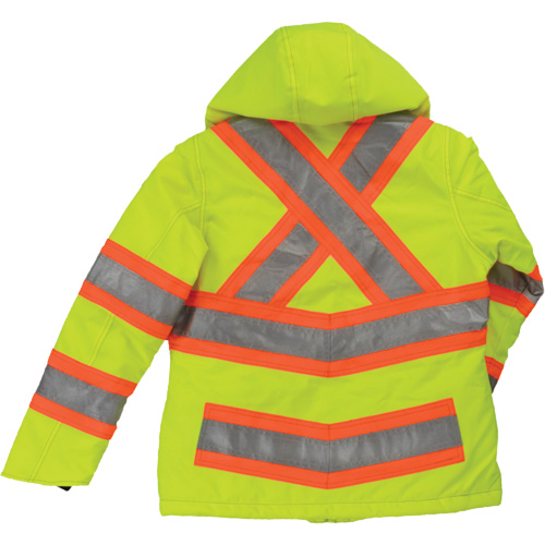 Manteau de s&eacute;curit&eacute; isolant et extensible pour femmes, Polyester, Jaune lime haute visibilit&eacute;, T-Grand Ontario Packaging