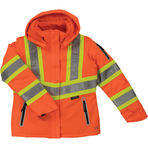 Manteau de s&eacute;curit&eacute; isolant et extensible pour femmes, Polyester, Orange haute visibilit&eacute;, T-petit Ontario Packaging