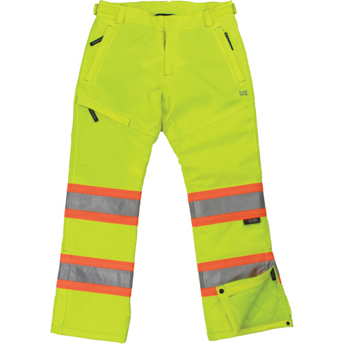 Pantalon de s&eacute;curit&eacute; isolant et extensible pour femmes, Polyester, Petit, Jaune lime haute visibilit&eacute; Ontario Packaging