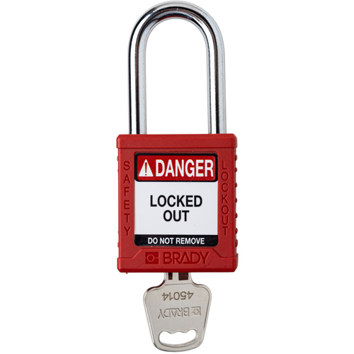 Cadenas de verrouillage Velocity, Rouge, Cl&eacute;s diff&eacute;rentes, Nylon, Largeur de 1-1/2" Ontario Packaging