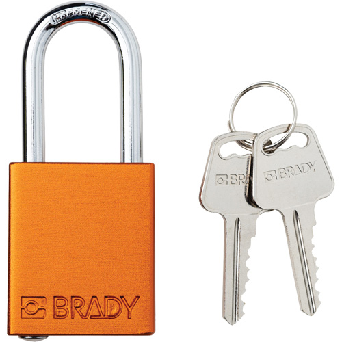 Cadenas de verrouillage Velocity, Orange, Cl&eacute;s diff&eacute;rentes, Aluminium, Largeur de 1-1/2" Ontario Packaging