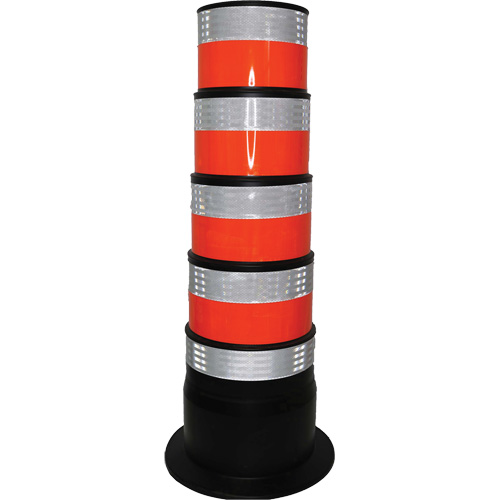 Channelizer, 47.25" High, Orange/White Ontario Packaging
