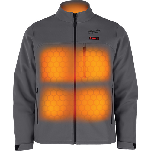 Manteau chauffante M12 ToughShell (manteau seulement), Hommes, T-Grand, Gris Ontario Packaging