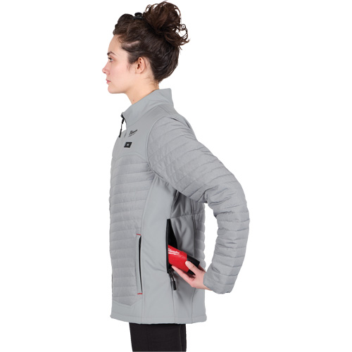Manteau chauffant M12 Axis avec pile, Femmes, 2T-Grand, Gris Ontario Packaging