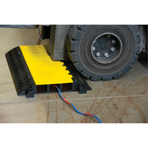 Polyurethane Cable Protector, 3 Channels, 35.43" L x 19.69" W x 3" H Ontario Packaging