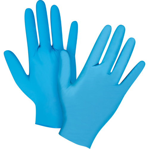 Emballages de gants jetables pour machine distributrice, Moyen, Nitrile, 4,5 mils, Sans poudre, Bleu, Classe 2 Ontario Packaging