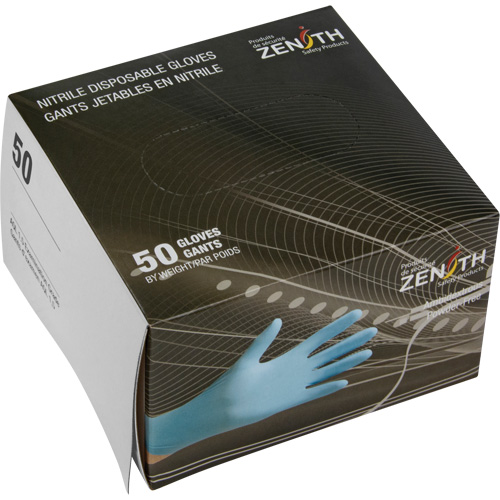 Emballages de gants jetables pour machine distributrice, Moyen, Nitrile, 4,5 mils, Sans poudre, Bleu, Classe 2 Ontario Packaging