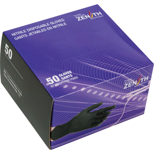 Vending Pack Disposable Gloves, Small, Nitrile, 5-mil, Powder-Free, Black, Class 2 Ontario Packaging