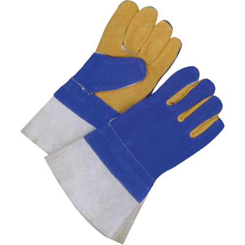 Gants pour soudeur doubl&eacute;s avec poignet de 5", Cuir de vache refendu, Taille 2T-Grand Ontario Packaging