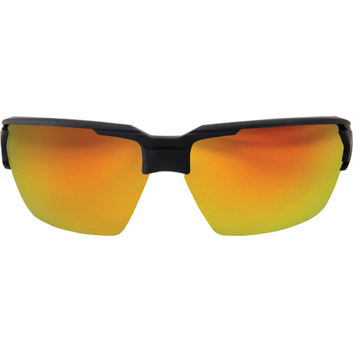 Pumori Safety Glasses, Red/Mirror Lens, Anti-Scratch, ANSI Z87+/MCEPS GL-PD 10-12/Meets/Exceeds CSA Z94.3 Ontario Packaging