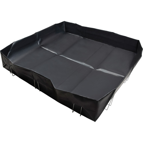 Berme &agrave; support en fil m&eacute;tallique, Capacit&eacute; 268 gal. US, 6' la x 8' lo x 12" h, Support en L Ontario Packaging