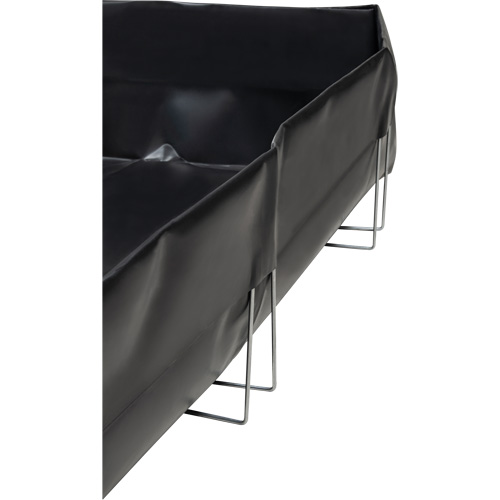 Berme &agrave; support en fil m&eacute;tallique, Capacit&eacute; 268 gal. US, 6' la x 8' lo x 12" h, Support en L Ontario Packaging