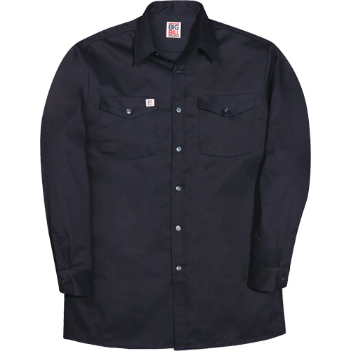 Chemise industrielle de travail &agrave; manches longues, Hommes, Petit, Bleu marine Ontario Packaging