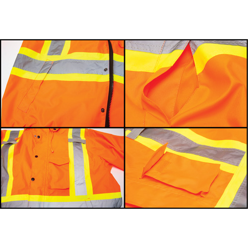 Waterproof 7-in-1 Winter Parka, High Visibility Orange, Large Ontario Packaging