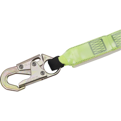 SA-6402-4 Shock Absorbing Lanyard, 4', Form Hook Center, Snap Hook Leg Ends, Polyester Ontario Packaging