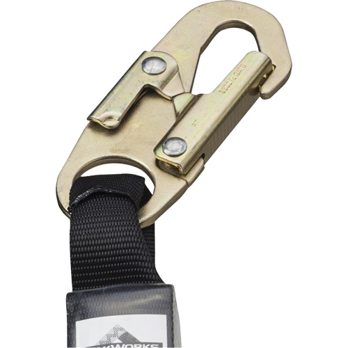 SA-5500-6 Shock Absorbing Lanyard, 6', Snap Hook Center, Snap Hook Leg Ends, Galvanized Steel Ontario Packaging