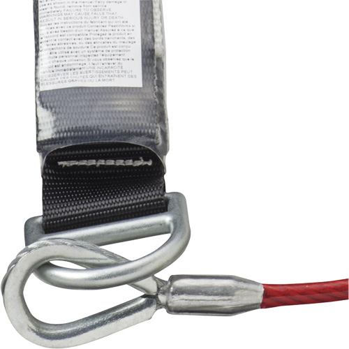 SA-5502-6 Shock Absorbing Lanyard, 6', Form Hook Center, Snap Hook Leg Ends, Galvanized Steel Ontario Packaging