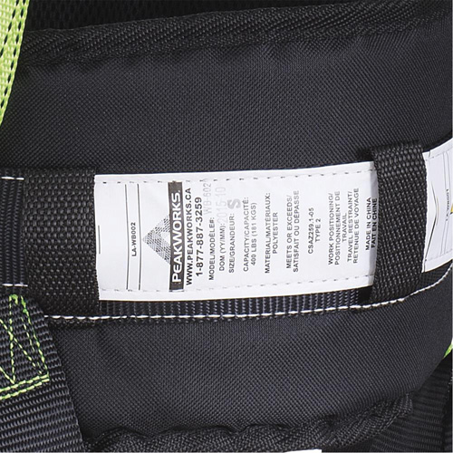 FBH10000E1020-S  Harnais de s&eacute;curit&eacute; s&eacute;rie entrepreneur avec ceinture de positionnement, Certifi&eacute;e CSA, Classe AEP, Petit Ontario Packaging