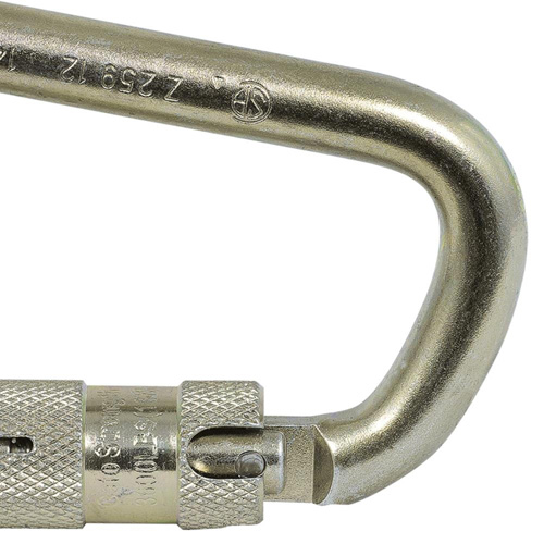 CP-03015-1 Zinc Plated Carabiner with 1" Gate Opening, Steel Ontario Packaging