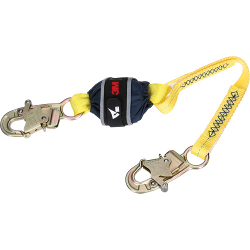 Web Shock-Absorbing Lanyard, 2.5', Snap Hook Center, Snap Hook Leg Ends, Polyester Ontario Packaging