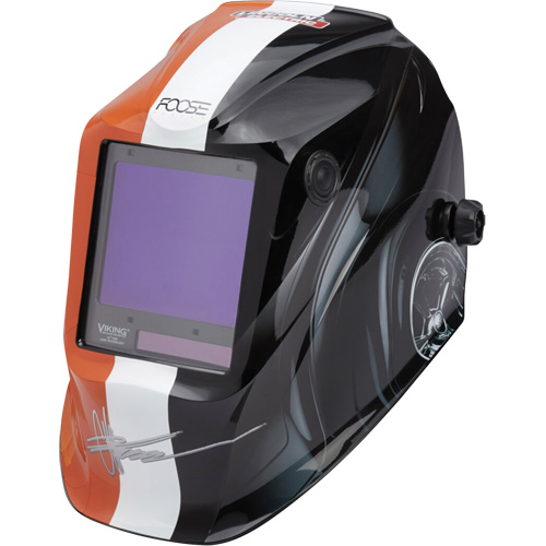 VIKING  3350 Foose Monarch Welding Helmet, 3.74" L x 3.34" W View Area, 5 - 13 Shade Range Ontario Packaging