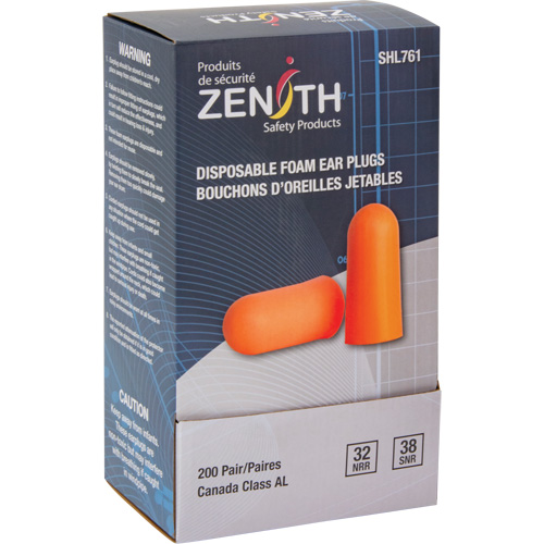 Foam Earplugs, Pair - Polybag Ontario Packaging