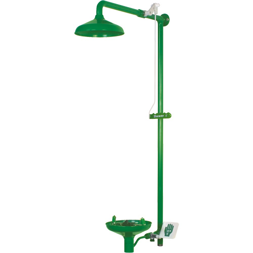 Laboratory Combination Shower with Open ABS Bowl, Wall-Mount Ontario Packaging