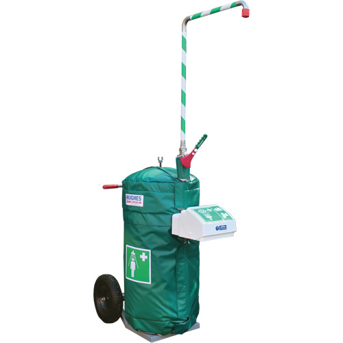 Insulated Mobile Self-Contained Emergency Safety Shower with Eye and Face Wash, 30 gal. Capacity, Meets None Ontario Packaging