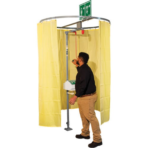 Pipe Mounted Safety Shower Modesty Curtain Ontario Packaging