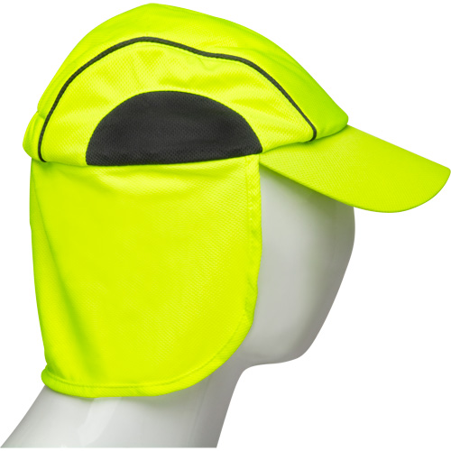 Chapeaux de refroidissement avec voiles pour le cou, Lime haute visibilit&eacute; Ontario Packaging
