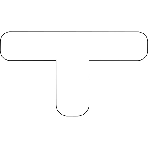 Formes pour le marquage des planchers, T, 9,5" lo x 6,5" la, Blanc, Vinyle Ontario Packaging