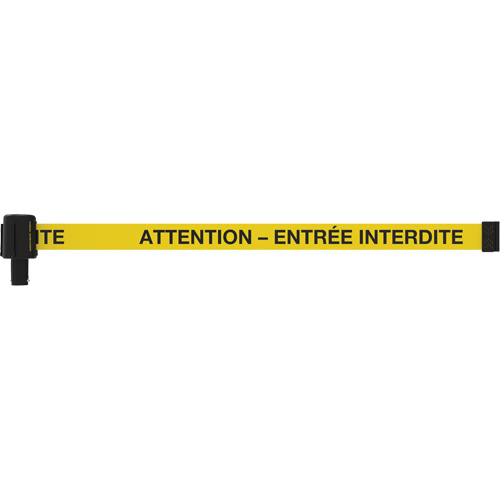 PLUS Banner, Attention - Entr&eacute;e Interdite, 15', Black and Yellow Tape Ontario Packaging